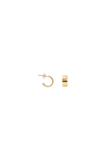Wide Huggie Hoop Earrings