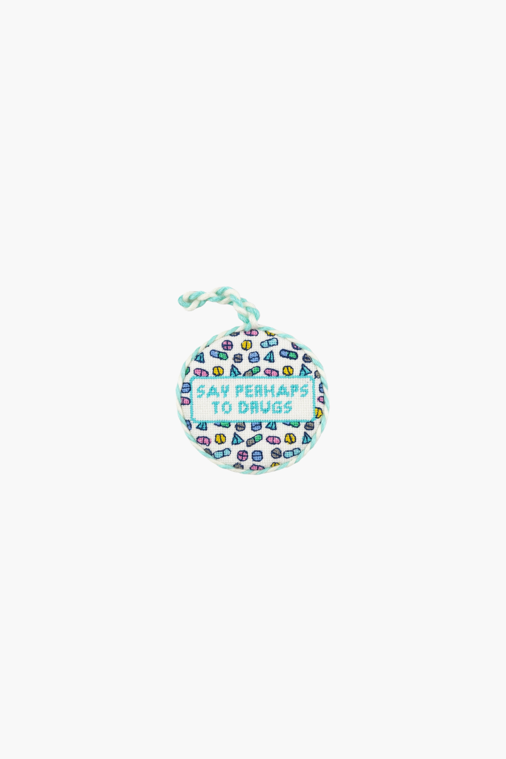 Needlepoint Icon Ornament - Say Perhaps
