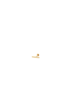 Bar Flat Back 14k Single Earring