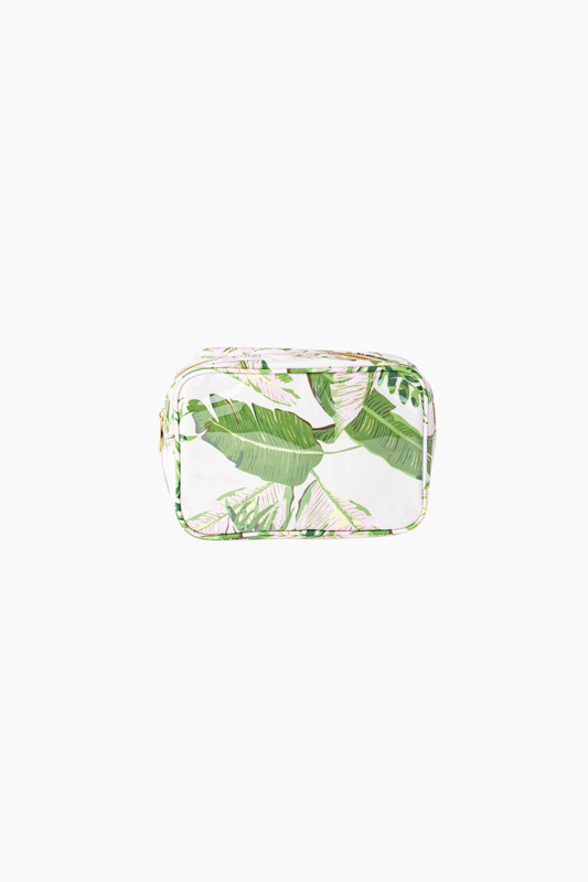 Natural Botanical Clear Coated Rectangular Cosmetic Case
