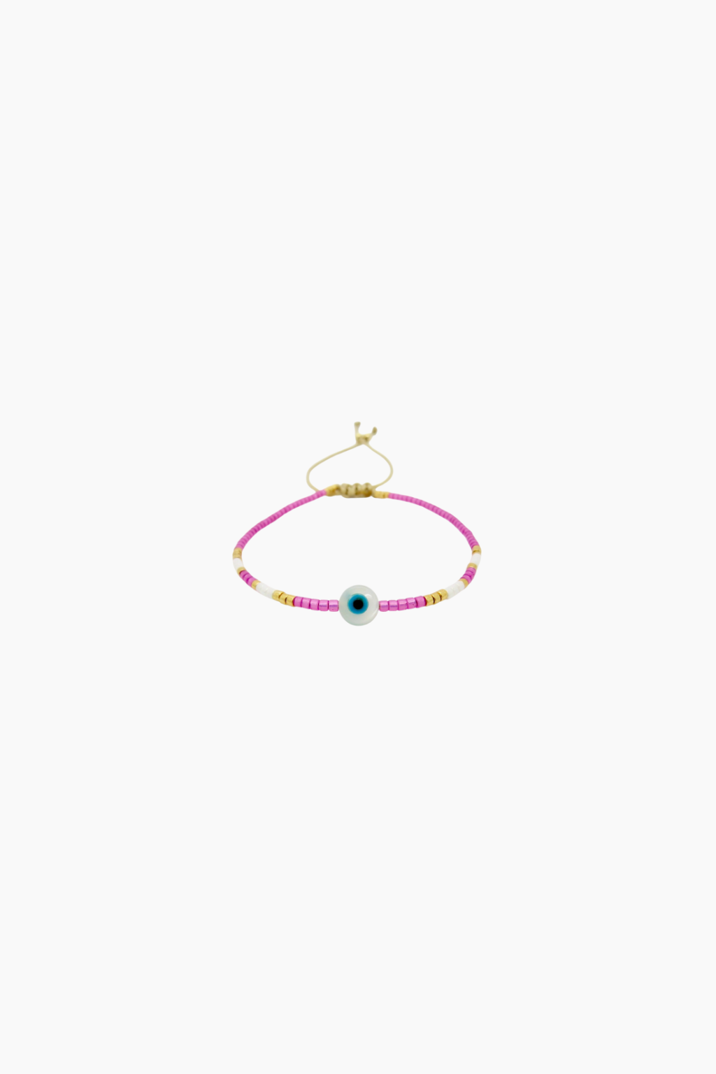 Evil Eye Dainty Bracelet - Carnation
