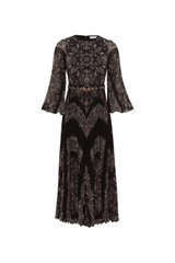 Sunray Long Sleeve Midi Dress