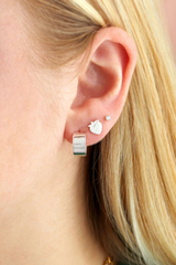 Wide Huggie Hoop Earrings