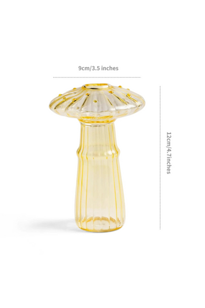 Mini Glass Mushroom Bud Vase