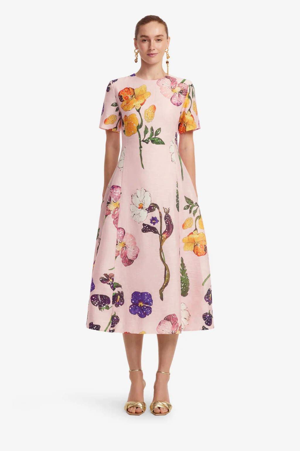 Caroline Short Sleeve Midi Dress