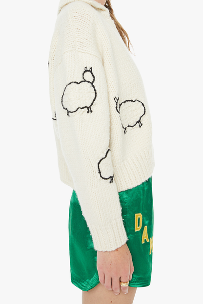 The Cropped Raquette Cardigan