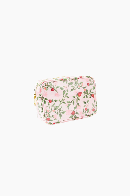 Berry Botanical Clear Coated Rectangular Cosmetic Case