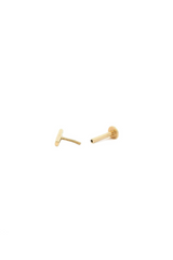 Bar Flat Back 14k Single Earring