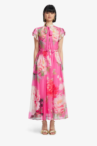 Grace Flutter Sleeve Midi Dress