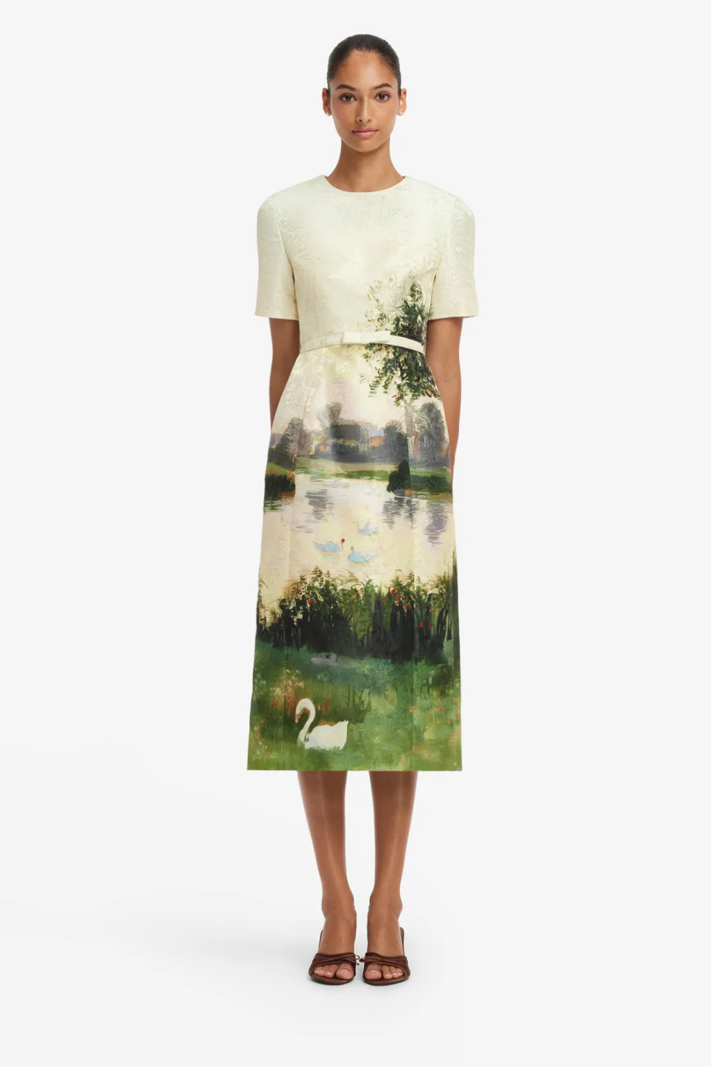 Elizabeth Short Sleeve Midi Dress