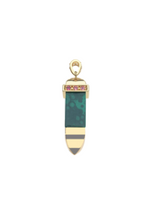 STRONG Malachite Carved Sun Ray Pendant Necklace