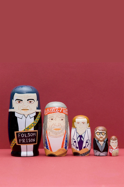 Men of Country Wooden Nesting Doll Set