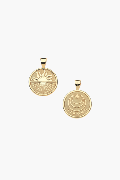 STRONG Over the Horizon Small Coin Pendant Necklace
