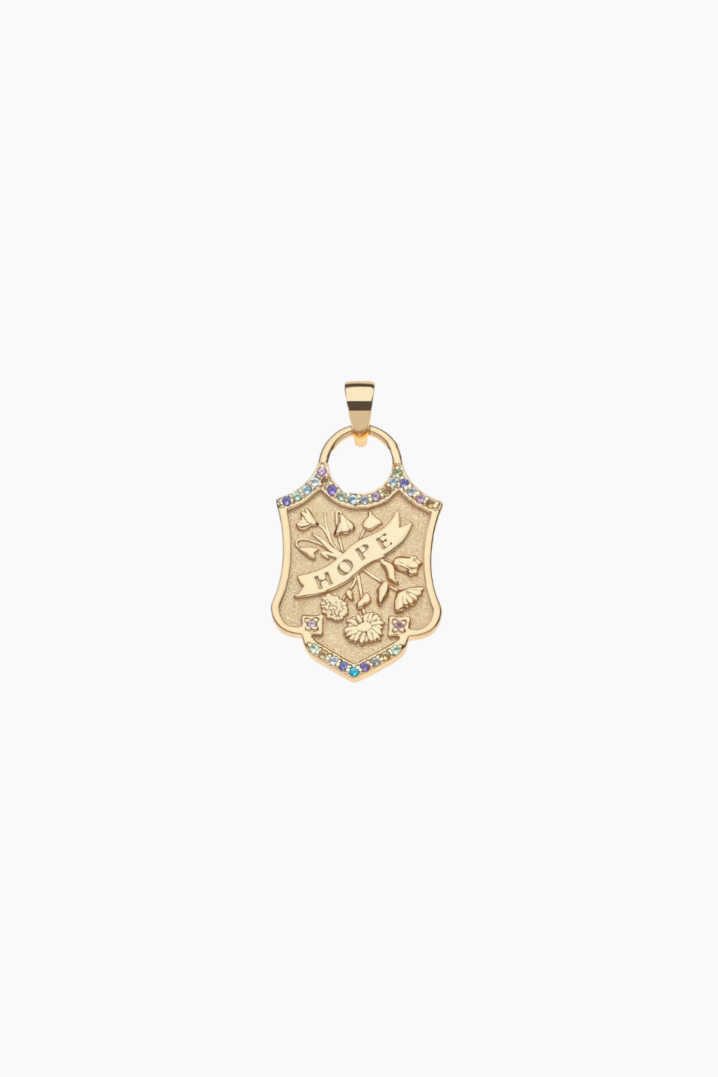 HOPE Shield Pendant Necklace
