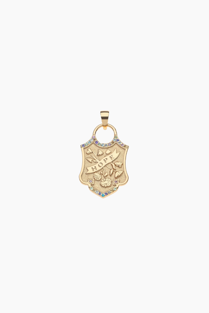 HOPE Shield Pendant Necklace