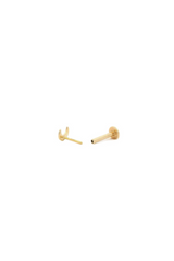 Crescent Moon Flat Back 14k Single Earring