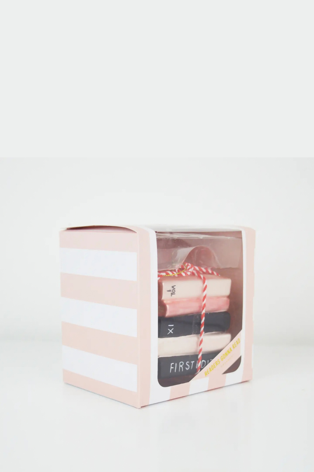 Book Club Stack Glass Christmas Ornament