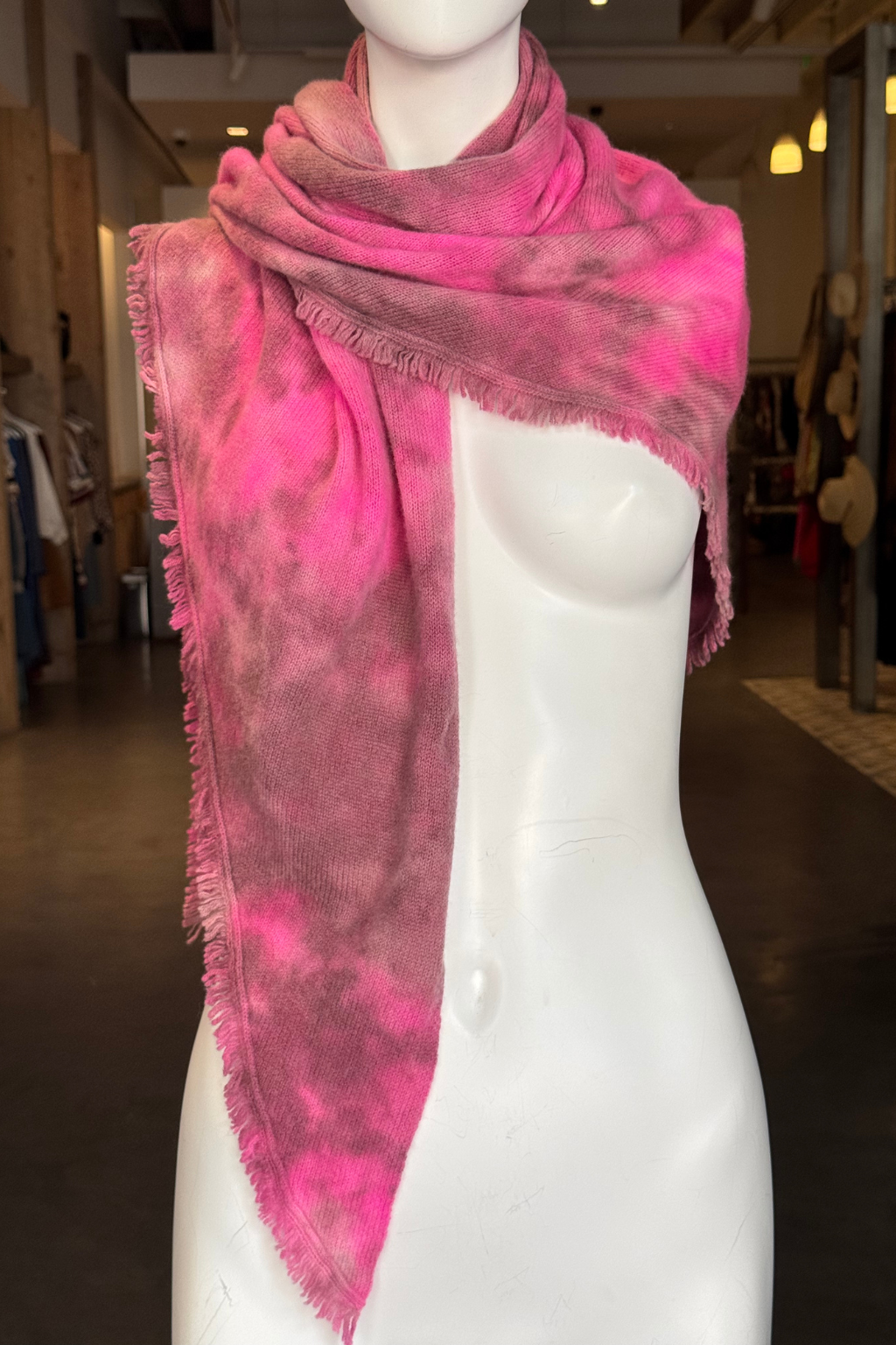 Rosalie Wool Fringe Triangle Scarf