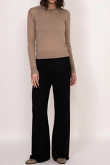 Rumi Ribbed Cashmere Blend Wide Leg Pants