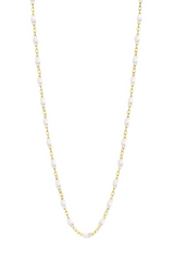 Classic Gigi Yellow Gold 16.5" Necklace - White