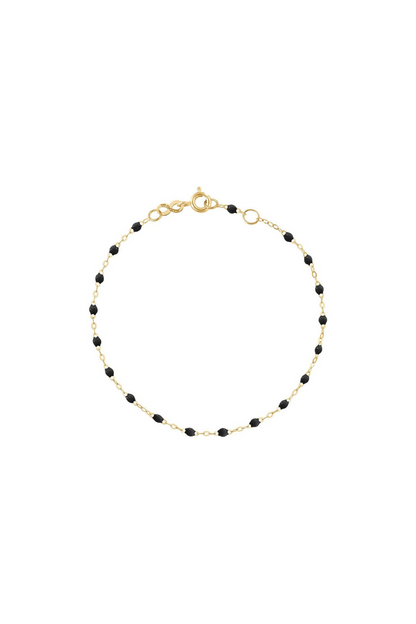 Classic Gigi Yellow Gold 6'7" Bracelet -Black