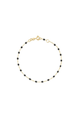 Classic Gigi Yellow Gold 6'7" Bracelet -Black