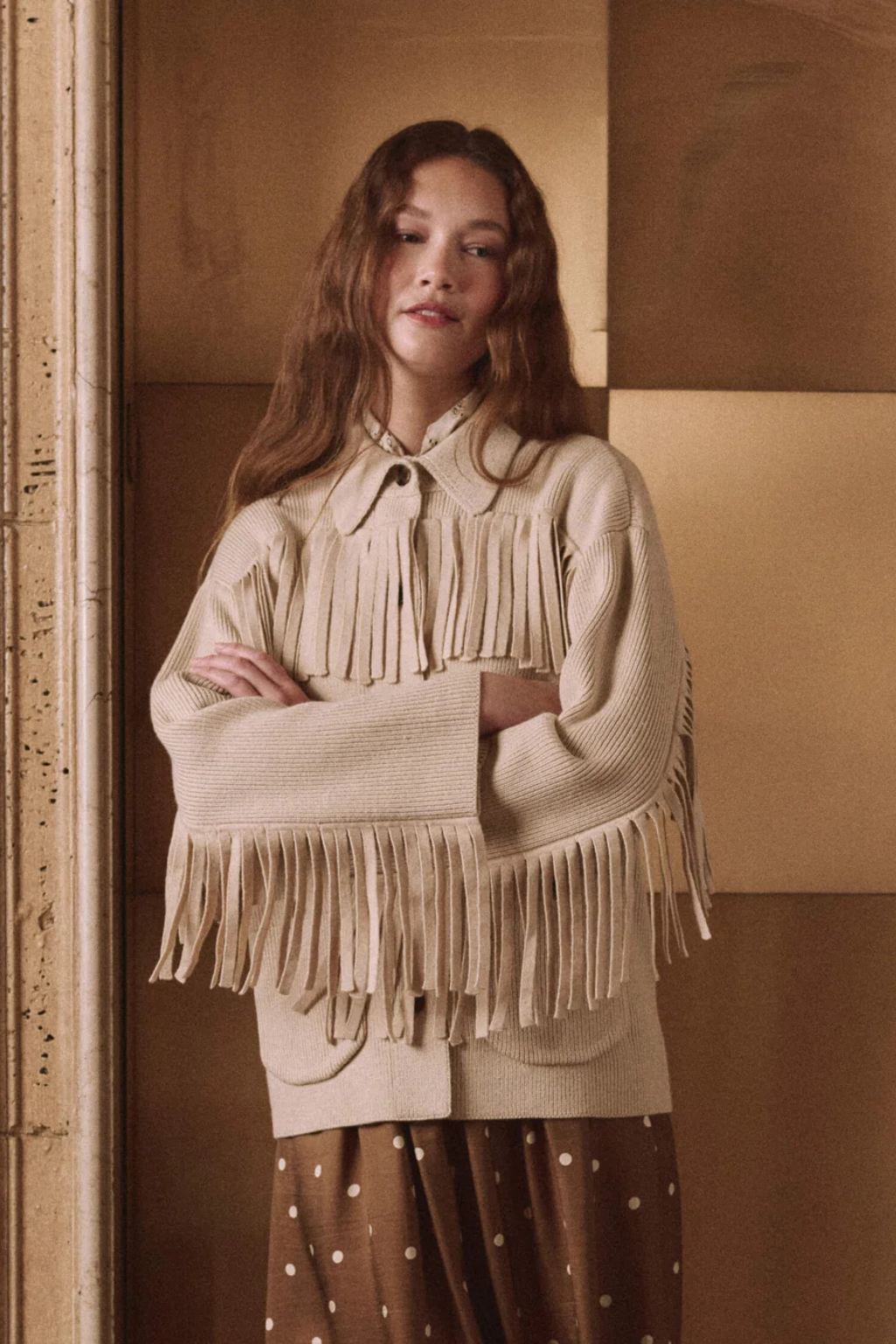 The Western Fringe Sweater Jacket.