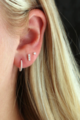 Bar Dash Crystal Stud Earrings