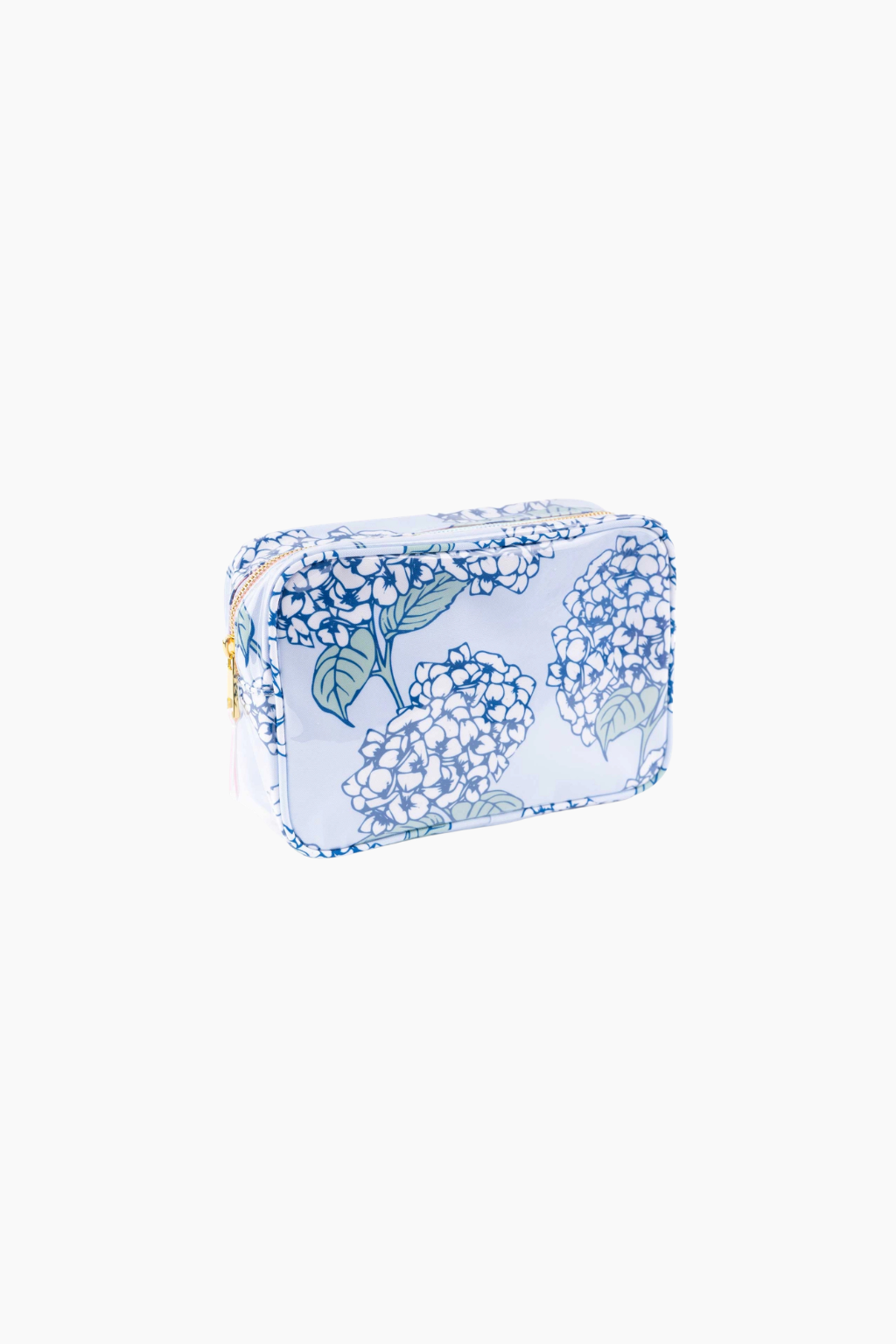 Hydrangea Clear Coated Rectangular Cosmetic Case