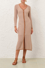 Everly Scallop Knit Midi Dress