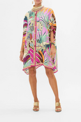 Button Through Batwing Short Kaftan