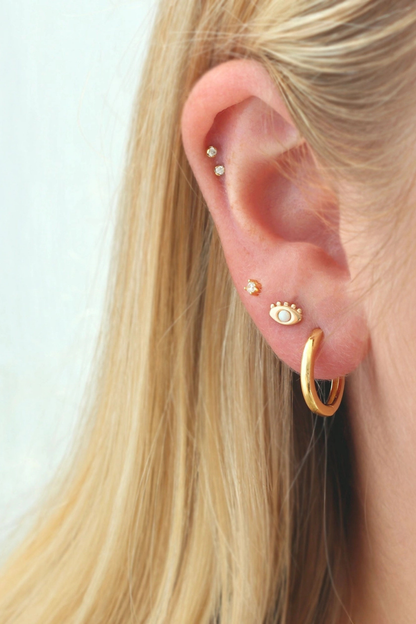 Eye w/ Opal Stud Earrings