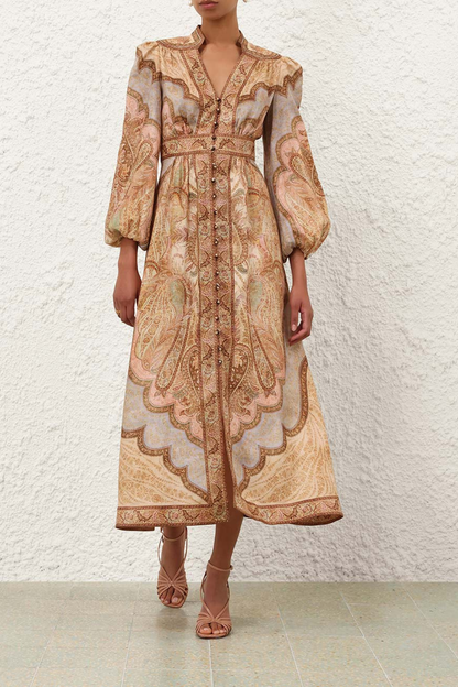 Wanderlust Plunge Midi Dress