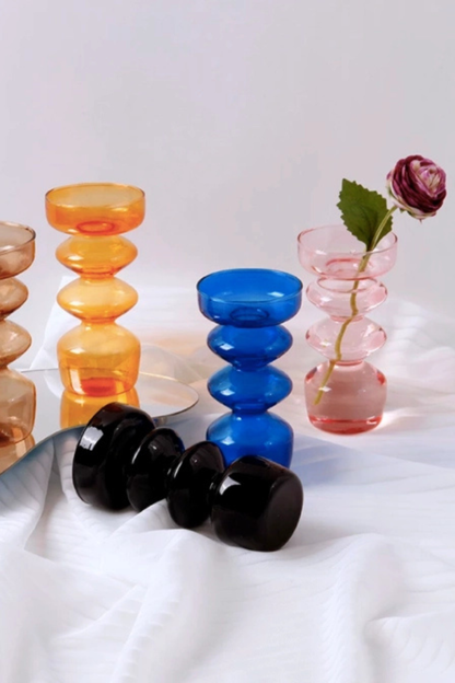 Glass Taper Candlestick Holder