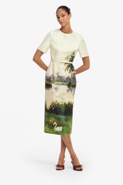 Elizabeth Short Sleeve Midi Dress