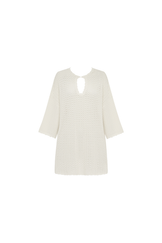 Pointelle Oversized Mini Dress