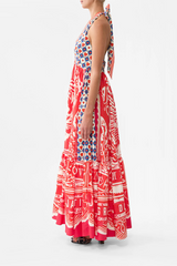Ruffle Hem Halter Dress