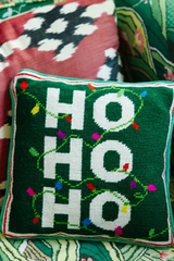 Ho Ho Ho Needlepoint Pillow