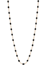 Classic Gigi Rose Gold 16.5" Necklace - Black