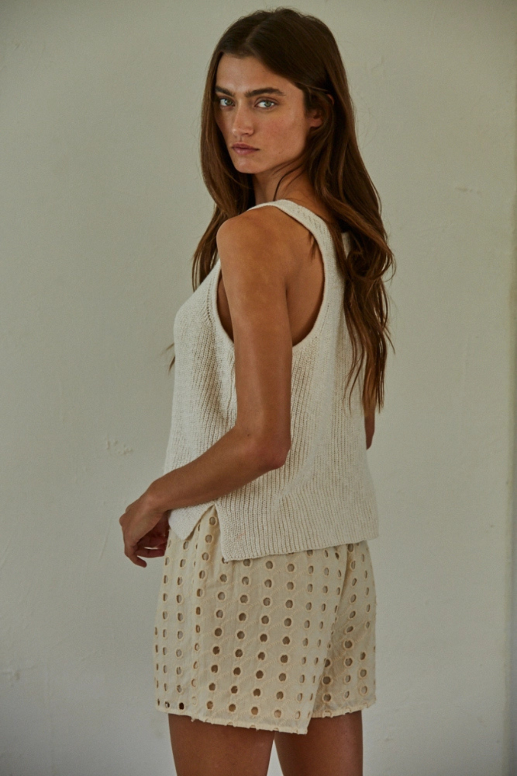 V-Neck Sweater Tank Top