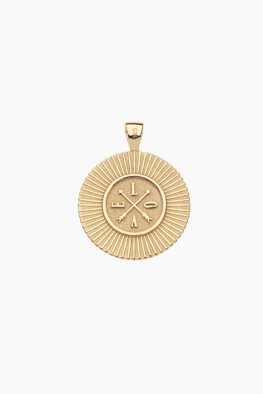 FOREVER Around the Sun Engravable Coral Stone Pendant Necklace