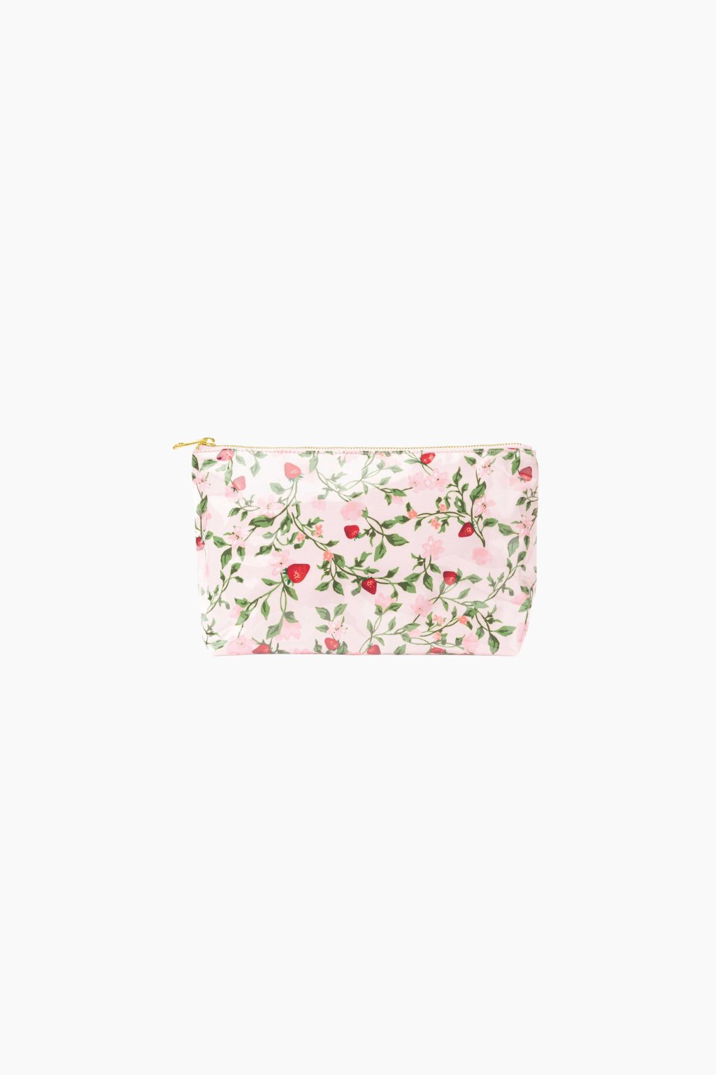 Berry Botanical Clear Coated Travel Cosmetic Case
