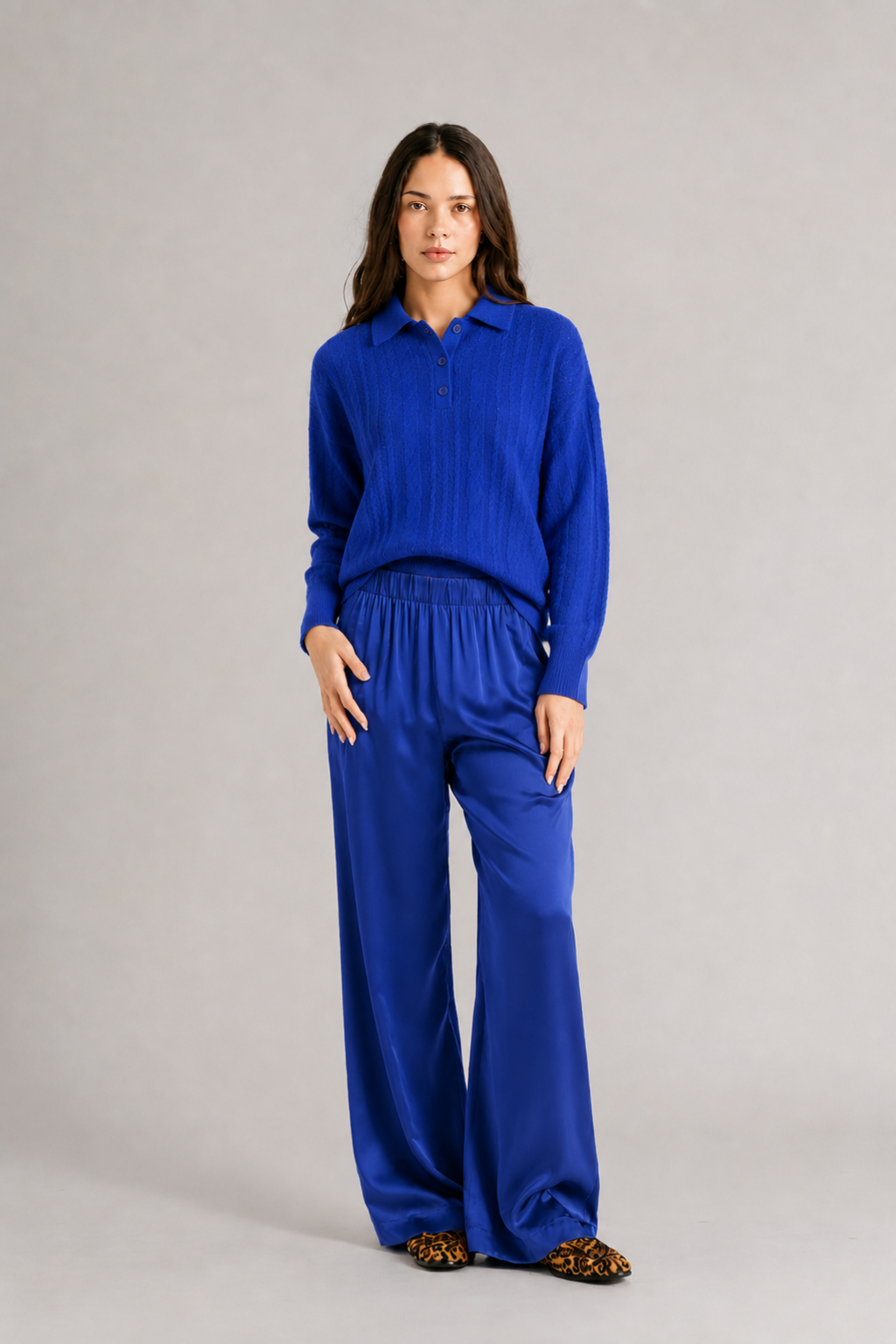 Brynn High Rise Pull On Wide Leg Pant