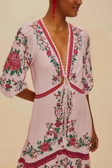 Flower Tapestry Maxi Dress
