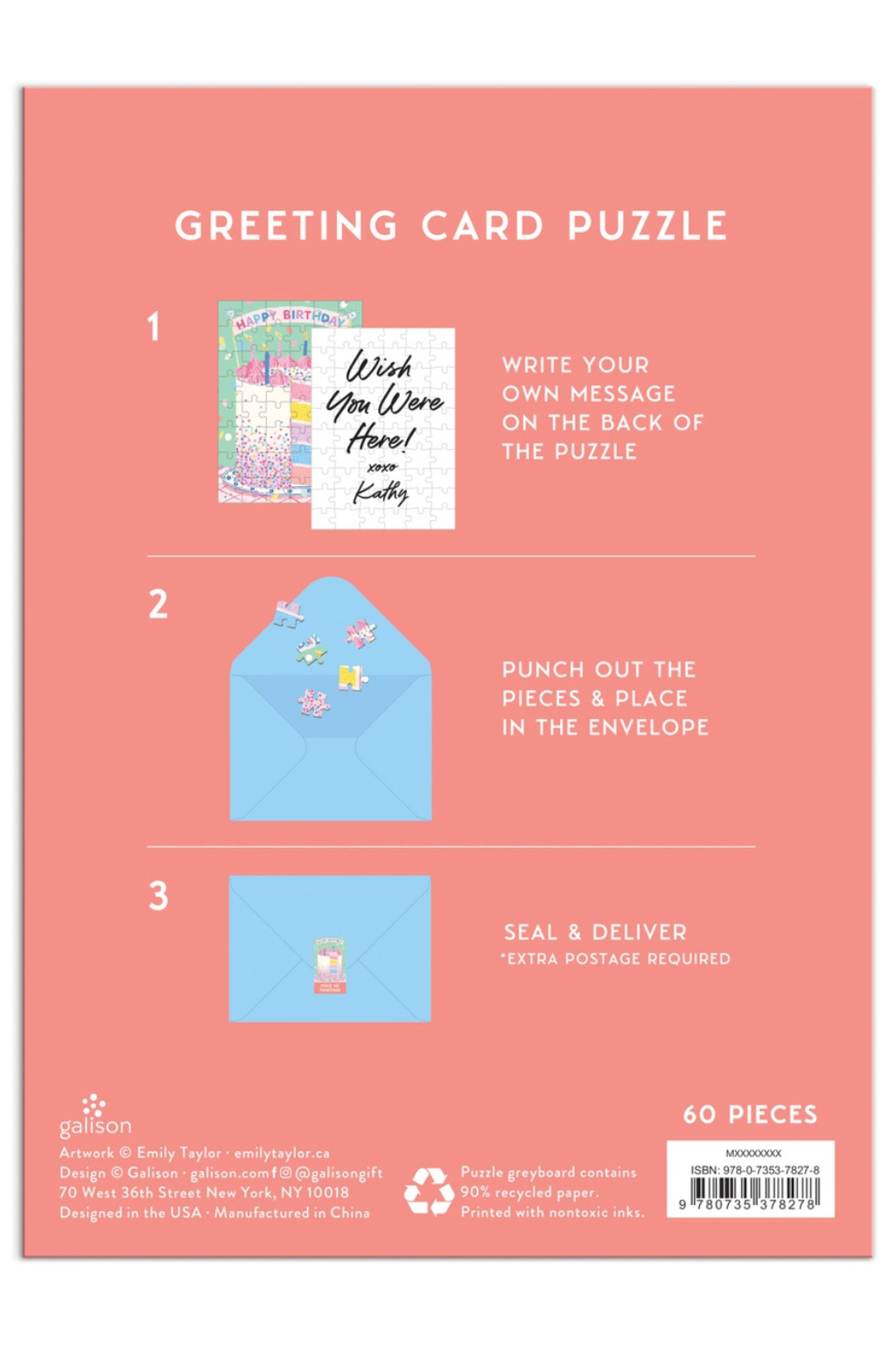 Confetti Birthday Cake Greeting Card Puzzle