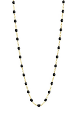 Classic Gigi Yellow Gold 16.5" Necklace - Black