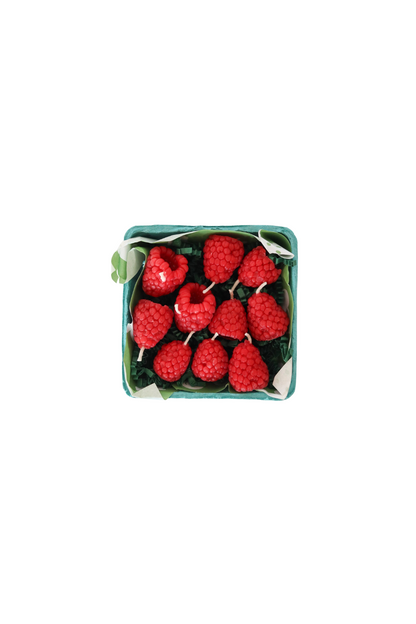 Beeswax Raspberry Birthday Candles: 10