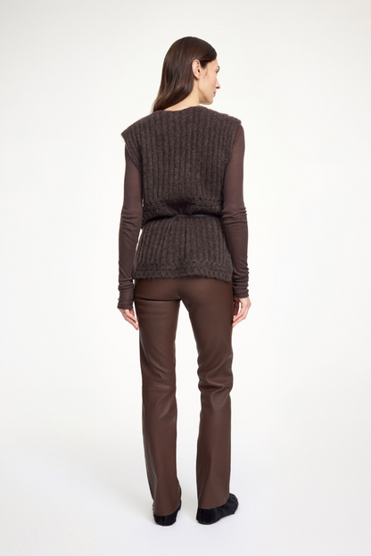 Florentina Long Leather Trousers