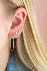 Star Flat Back 14k Single Earring
