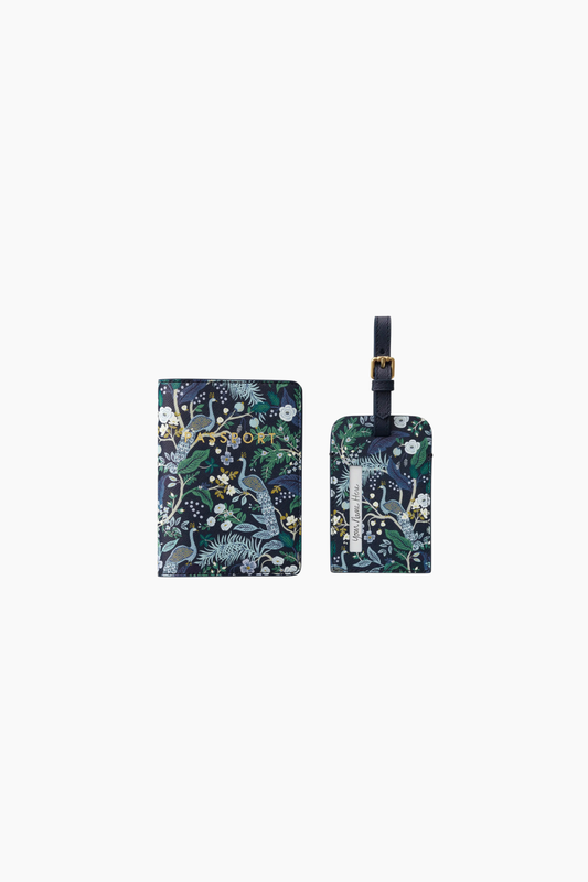Peacock Passport and Luggage Tag Set